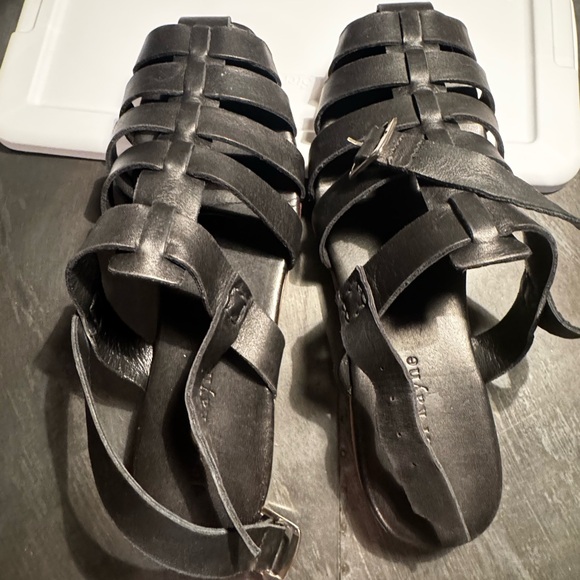Jenni Kayne Black Leather Fisherman Sandals - Picture 4 of 4